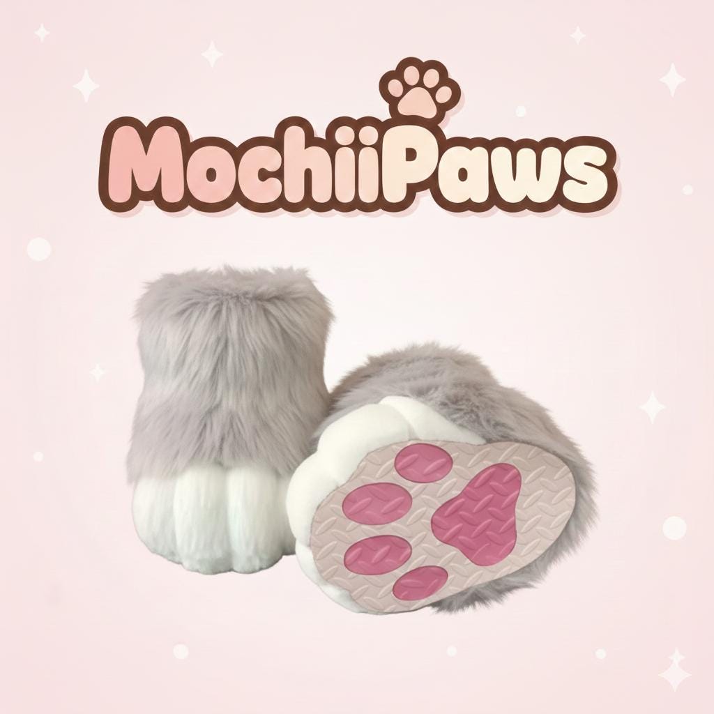 Customizable Color Furry Fursuit Paw Shoes – Custom Plush Animal Feet Boots for Cosplay