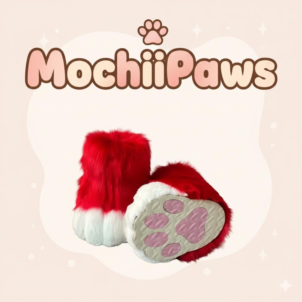 Customizable Color Furry Fursuit Paw Shoes – Custom Plush Animal Feet Boots for Cosplay