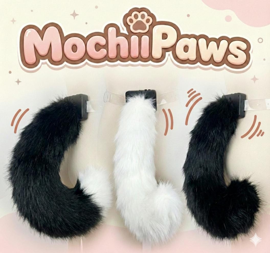 Moving Furry Tail – Electric Wagging Cat Tail for Cosplay, Kawaii Costume Accessory