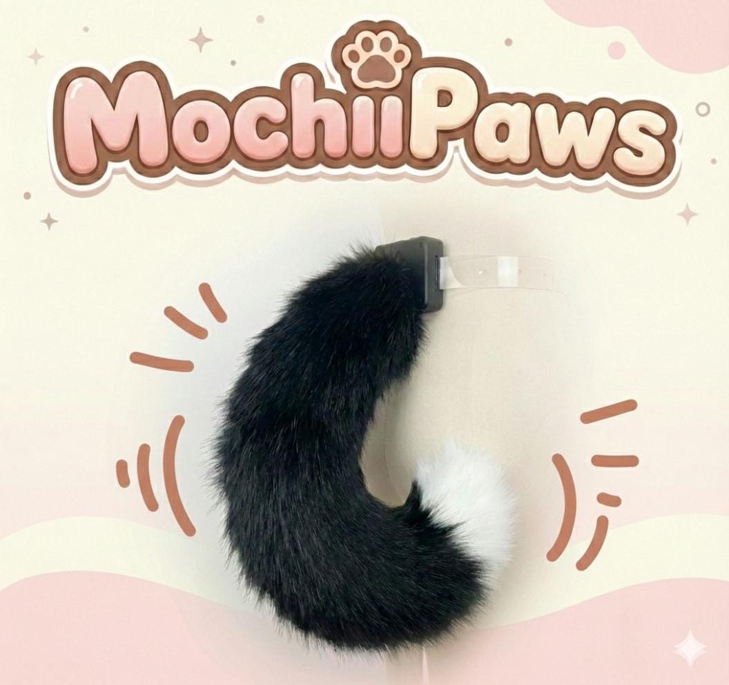 Moving Furry Tail – Electric Wagging Cat Tail for Cosplay, Kawaii Costume Accessory