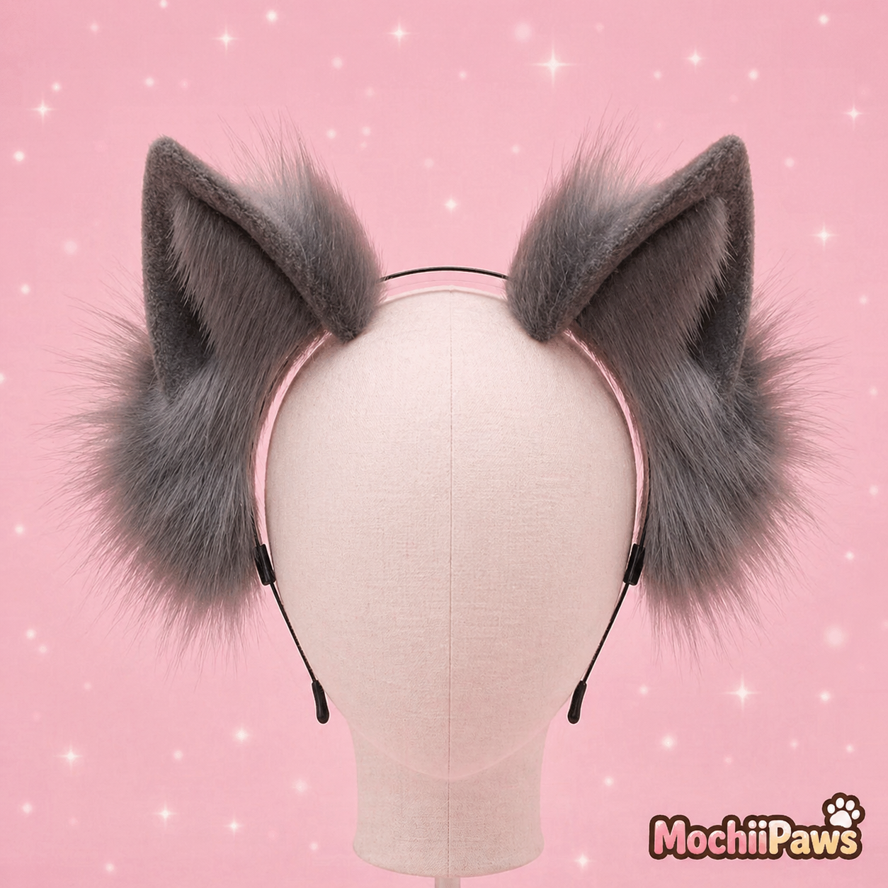 Handmade Faux Fur Wolf Ears Headband — Cosplay, Therian & Furry Convention Accessory