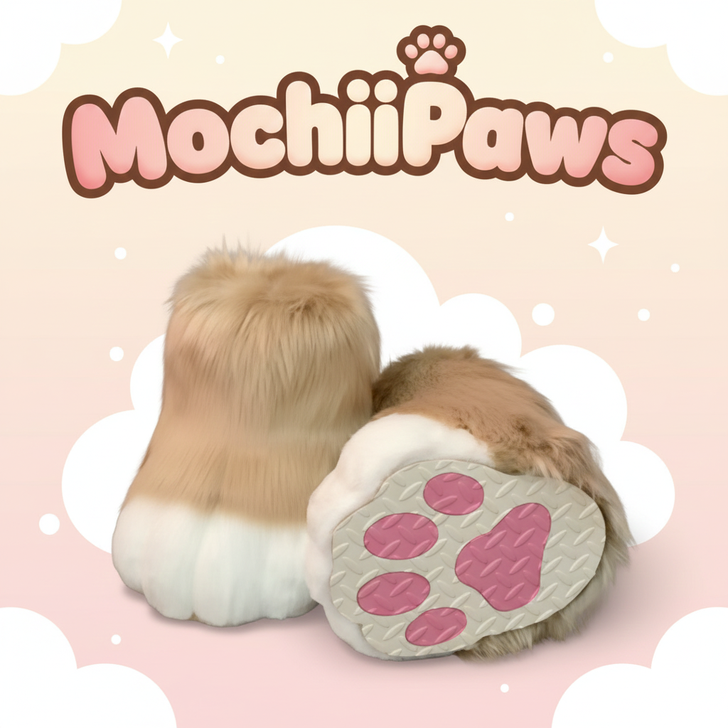 Customizable Color Furry Fursuit Paw Shoes – Custom Plush Animal Feet Boots for Cosplay