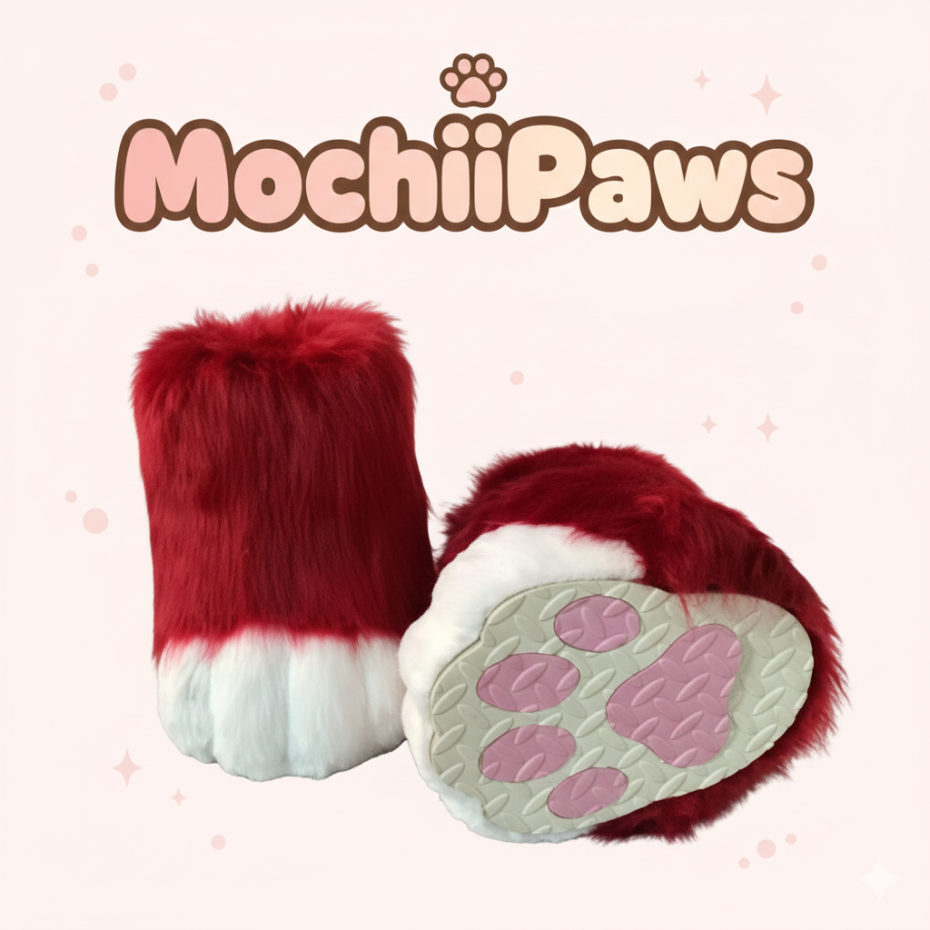 Customizable Color Furry Fursuit Paw Shoes – Custom Plush Animal Feet Boots for Cosplay