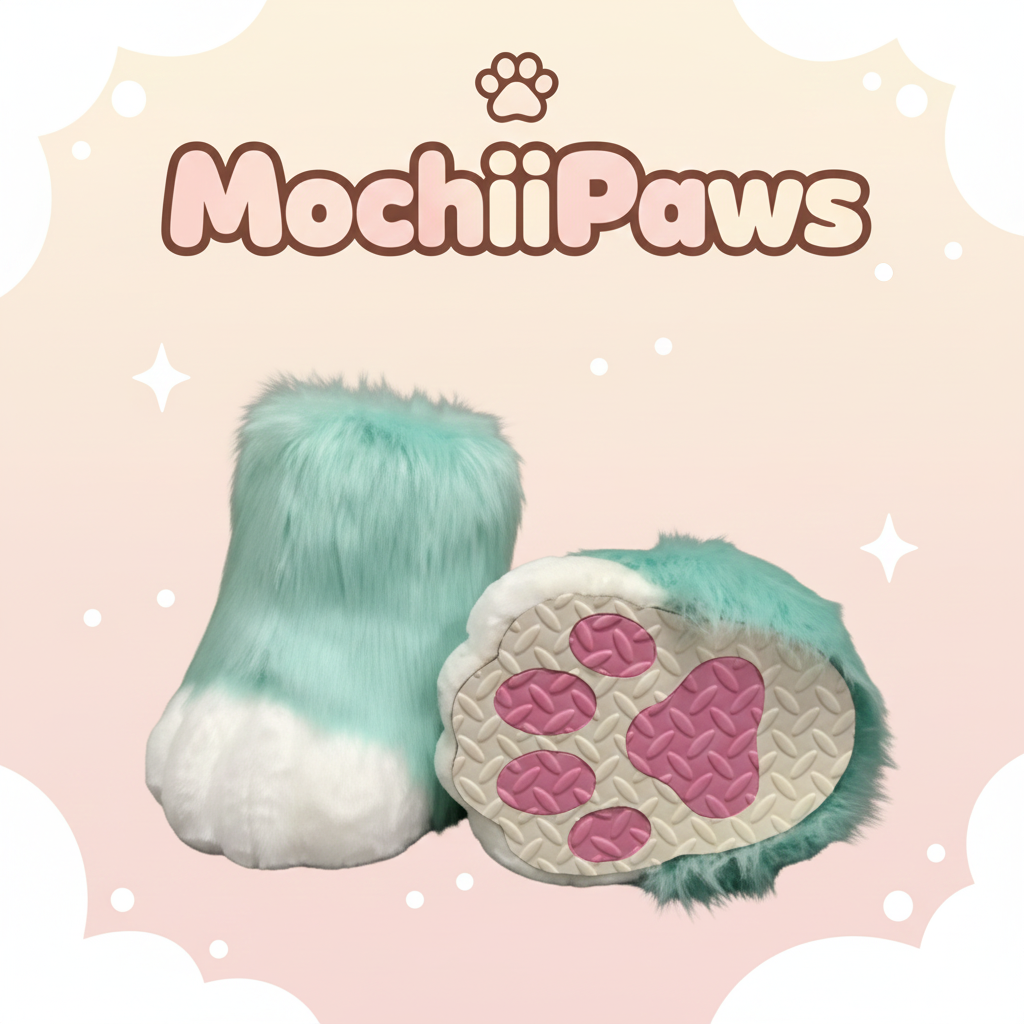 Customizable Color Furry Fursuit Paw Shoes – Custom Plush Animal Feet Boots for Cosplay