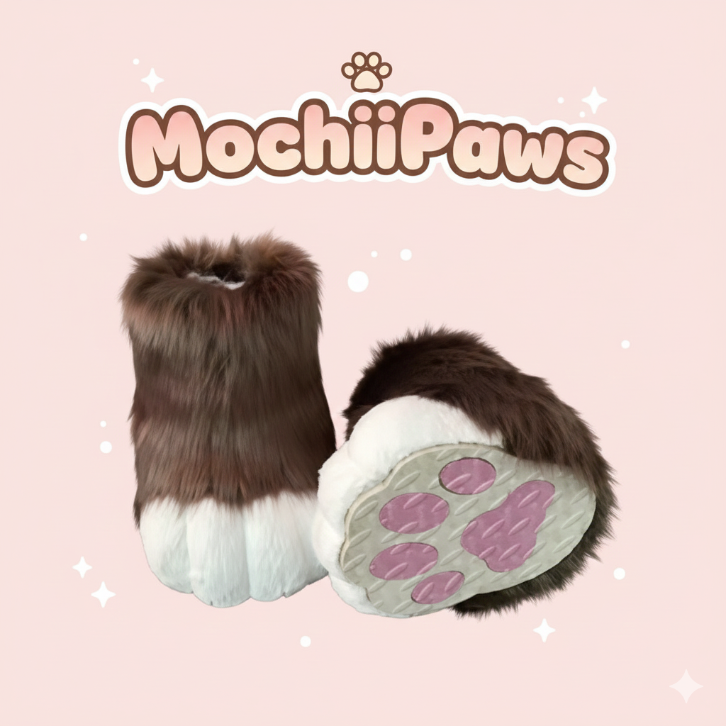 Customizable Color Furry Fursuit Paw Shoes – Custom Plush Animal Feet Boots for Cosplay