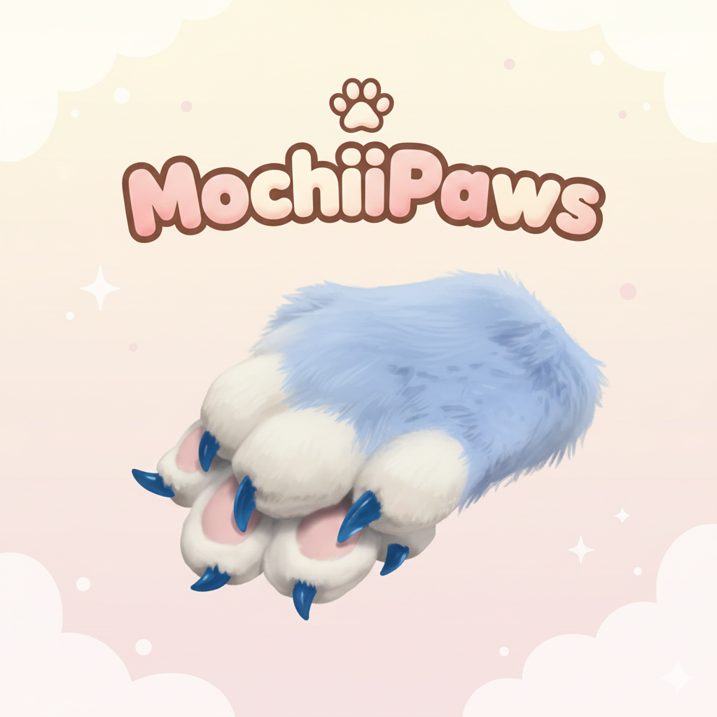 Customizable Color Furry Paw Gloves with Claws – Custom Plush Faux Fur Fursuit Paws