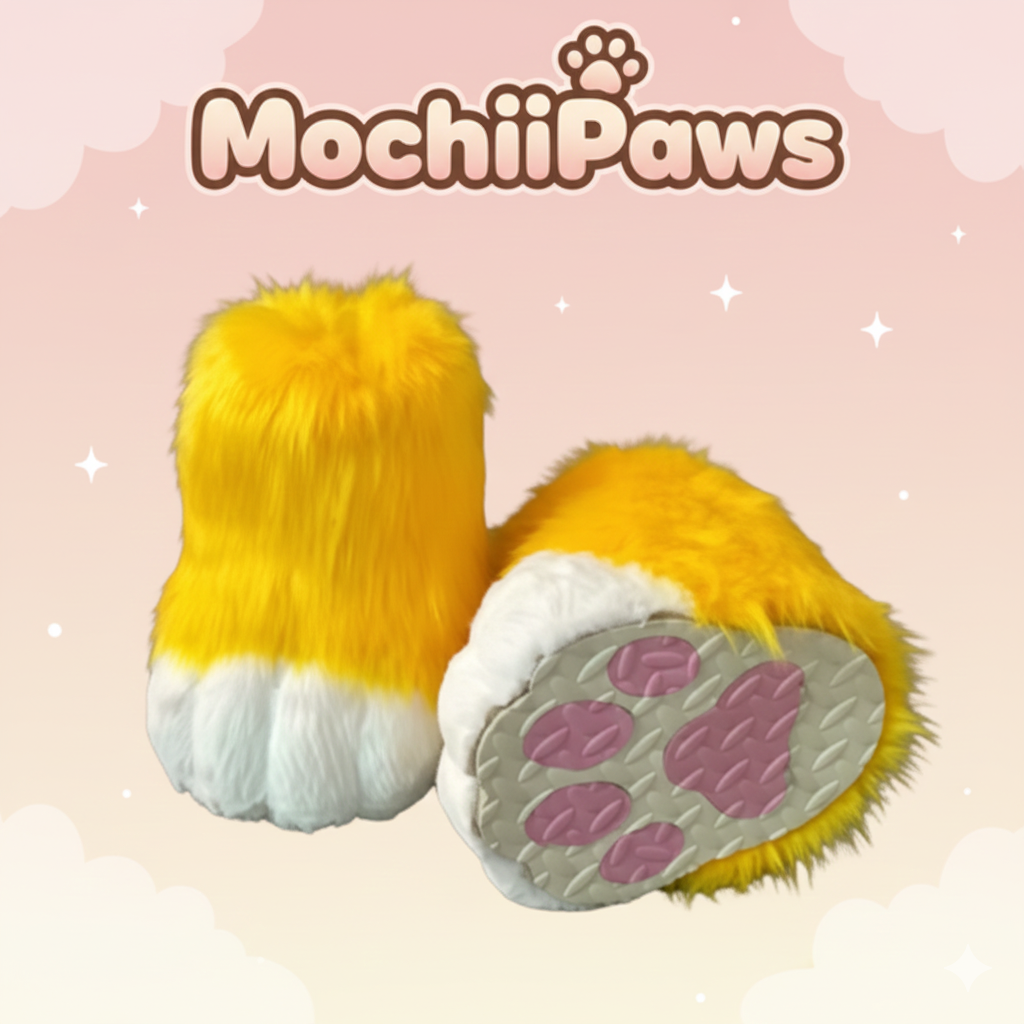 Customizable Color Furry Fursuit Paw Shoes – Custom Plush Animal Feet Boots for Cosplay
