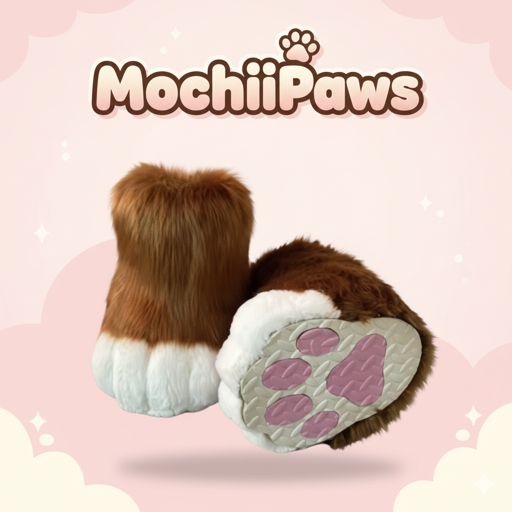 Customizable Color Furry Fursuit Paw Shoes – Custom Plush Animal Feet Boots for Cosplay