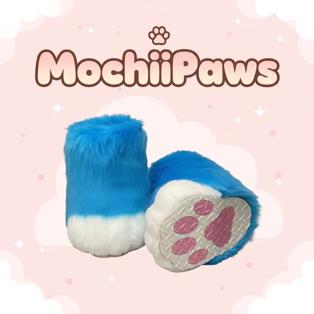 Customizable Color Furry Fursuit Paw Shoes – Custom Plush Animal Feet Boots for Cosplay