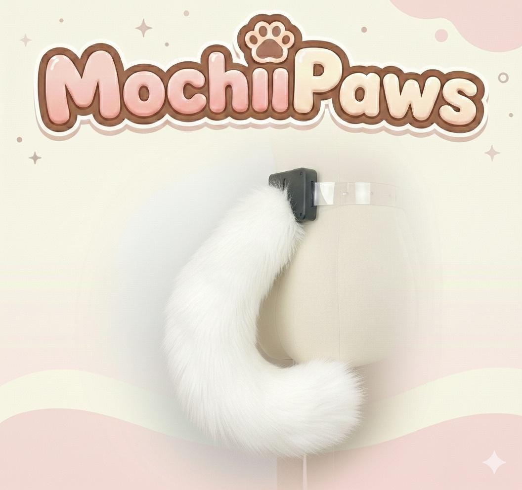 Moving Furry Tail – Electric Wagging Cat Tail for Cosplay, Kawaii Costume Accessory