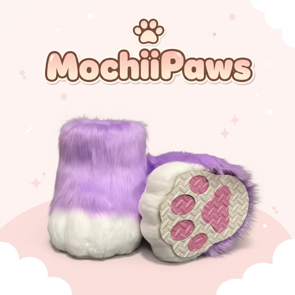 Customizable Color Furry Fursuit Paw Shoes – Custom Plush Animal Feet Boots for Cosplay