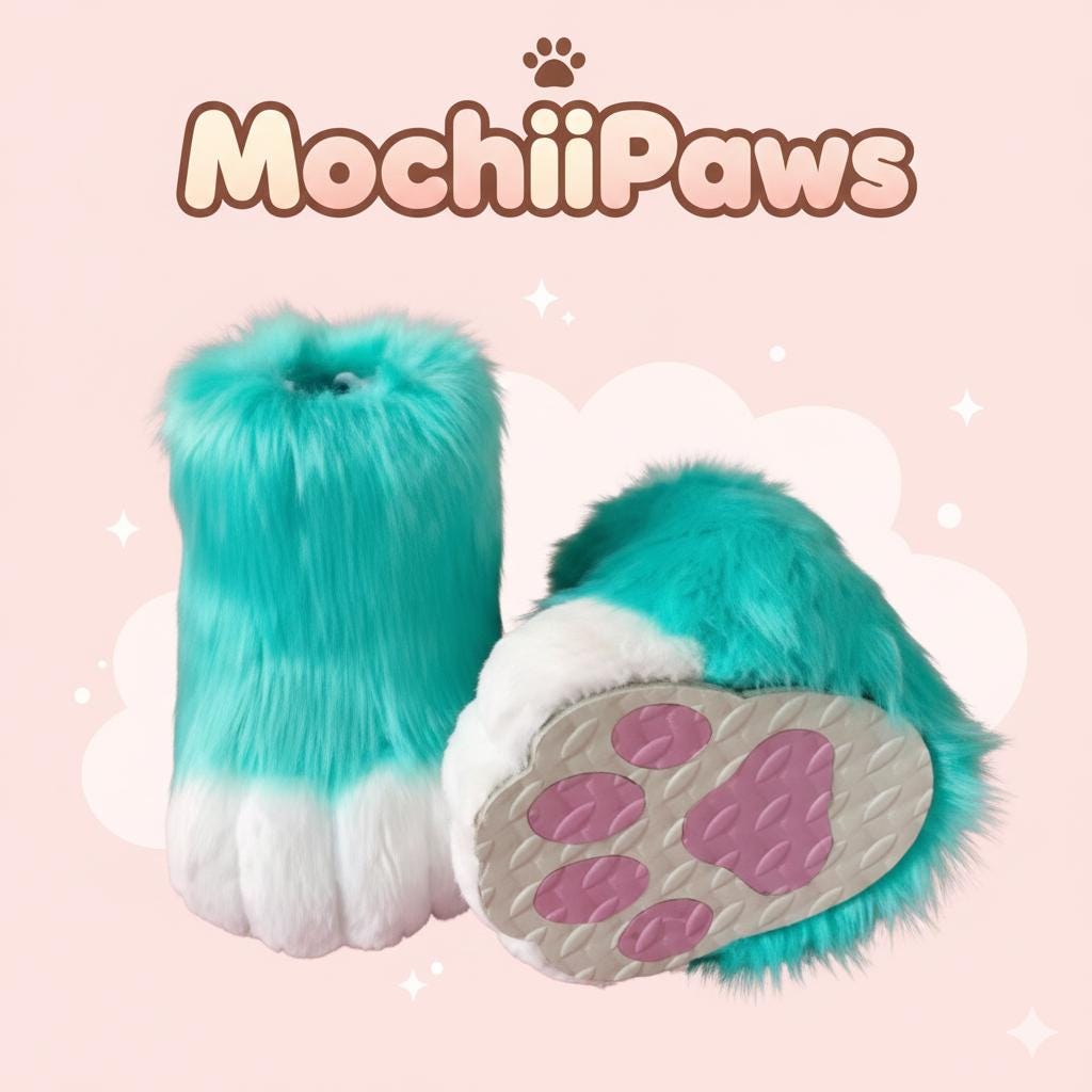 Customizable Color Furry Fursuit Paw Shoes – Custom Plush Animal Feet Boots for Cosplay