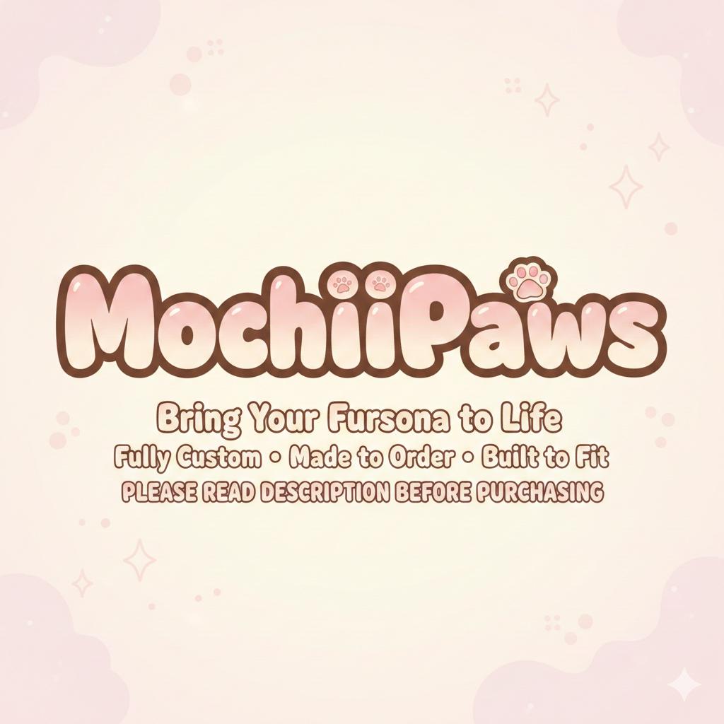 MochiiPaws custom fursuit partial build example - kemono style head and paws